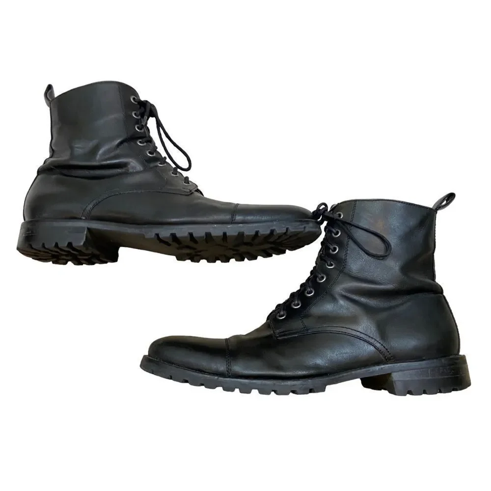 Men’s Blake McKay Bryan Cap Toe‎ Boots Black Size 10.5 Genuine Leather